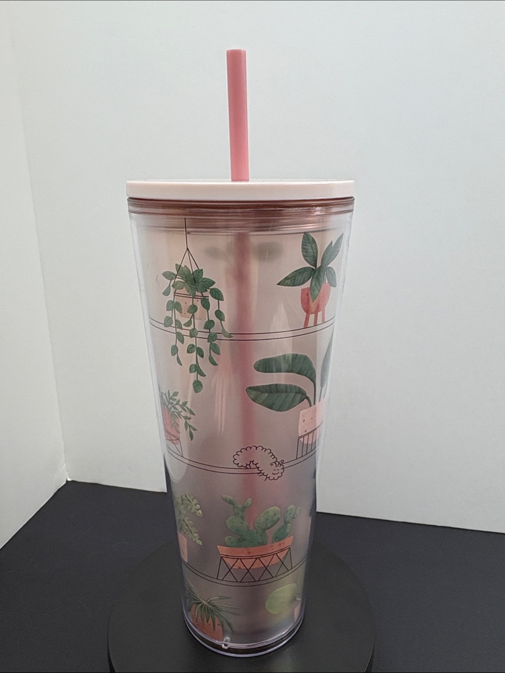 Starbucks Tumbler Cold Cup 710ml / 24oz Global Limited Edition Pink Plants 2021